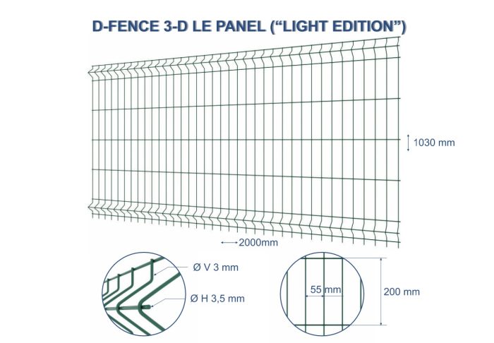 D-FENCE 3-D LE PANEL ("LIGHT EDITION") - Image 1