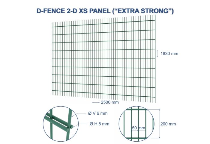 D-FENCE 2-D XS PANEL ("EXTRA STRONG") - Image 1